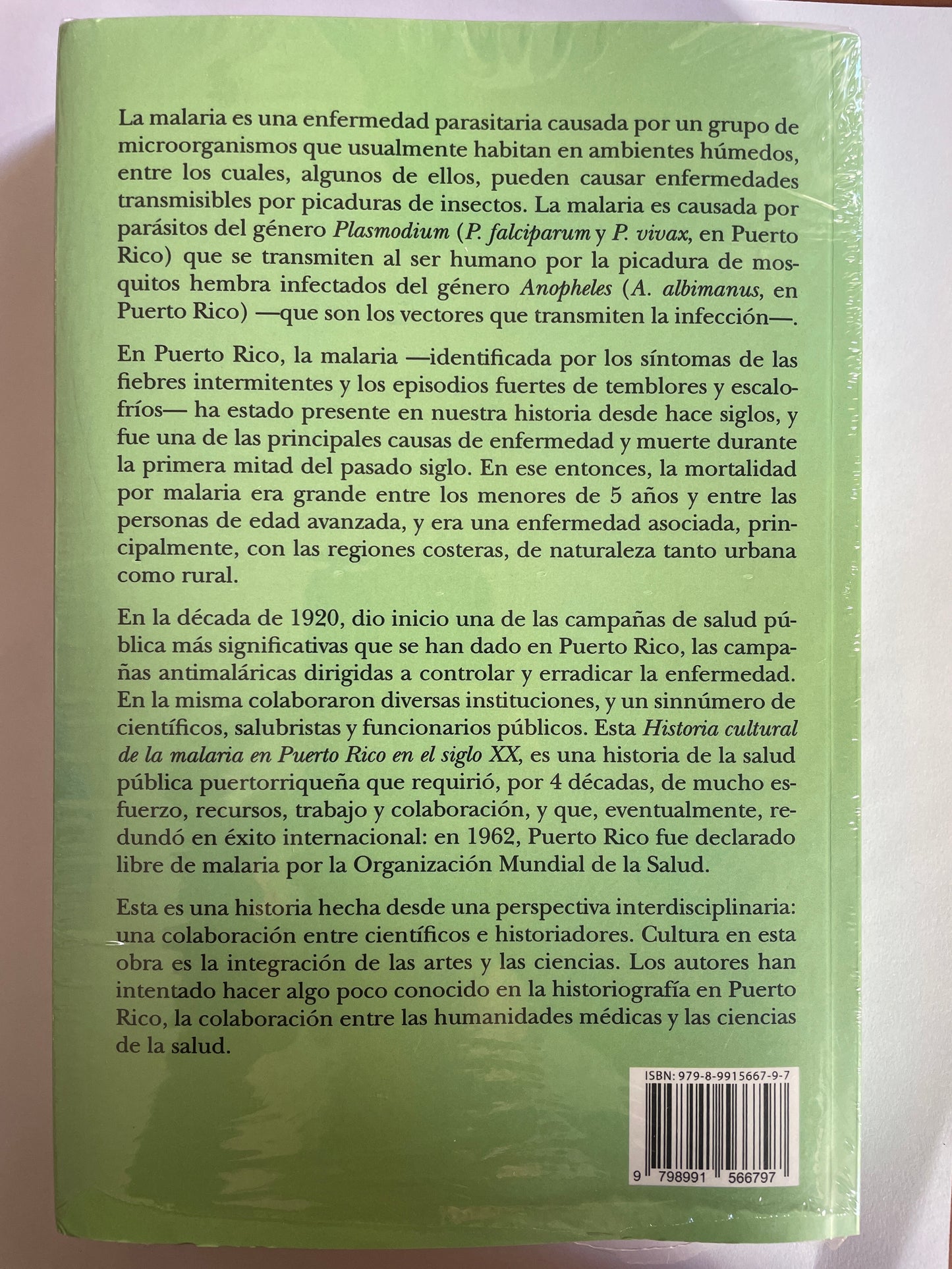 Historia Cultural de la Malaria en Puerto Rico en el Siglo XX