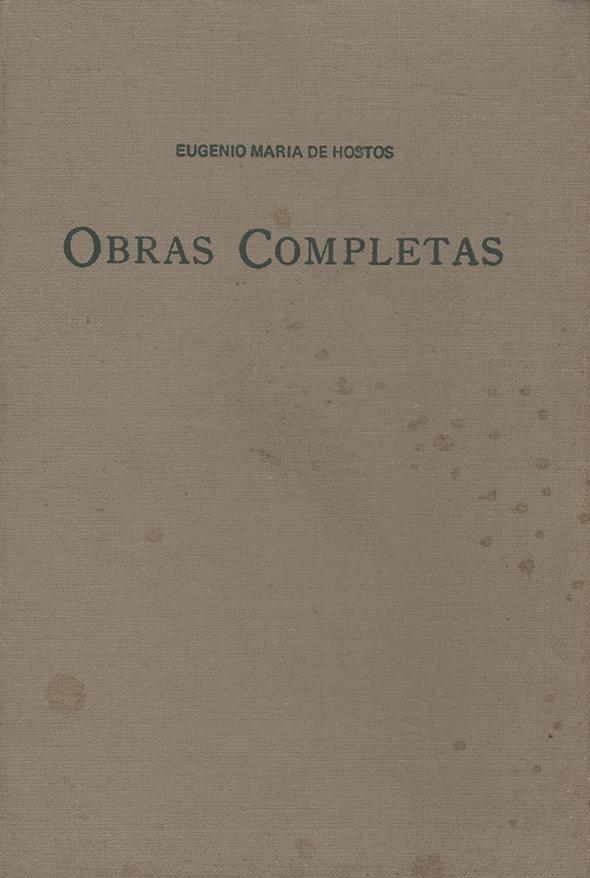 OBRAS COMPLETAS Eugenio Maria de Hostos