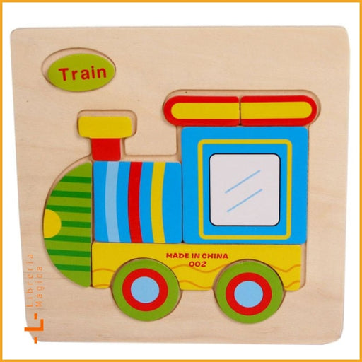 Train Wooden Puzzles for children kids toy Gift Train Puzzle